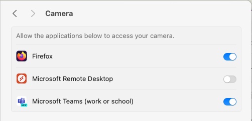 MacOS Camera and Mic Access