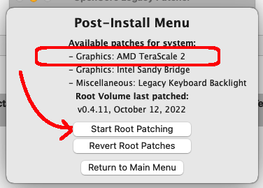 OpenCore Legacy Patcher Graphics Acceleration MacBook 2011 Dual GPU